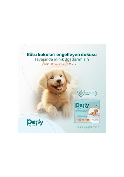 Pepy Hijyenik Yapışkanlı Tuvalet Eğitim Pedi Köpek Ve Kedi Çiş Pedi 30 Adet