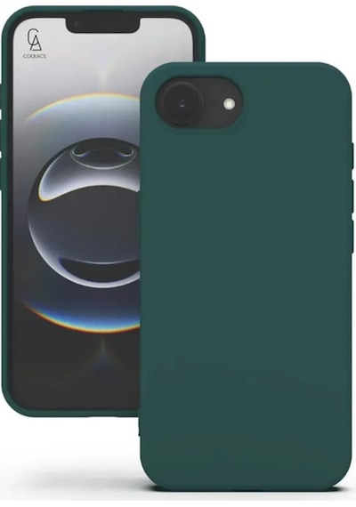 Apple Uyumlu iPhone 16e İçi Kadife Lansman Kılıf Ve Temperli Cam Ekran Koruyucu Koyu Yeşil