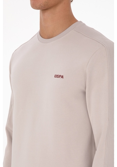 U.S. Polo Assn. Erkek Regular Fit Bisiklet Yaka Taş Sweatshirt 50315598-VR049