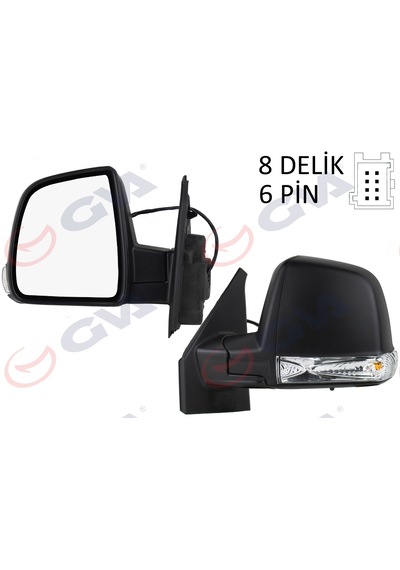 Doblo 11 Sol Ayna Elektrikli+sinyal 6 Fiş Oem 735497891