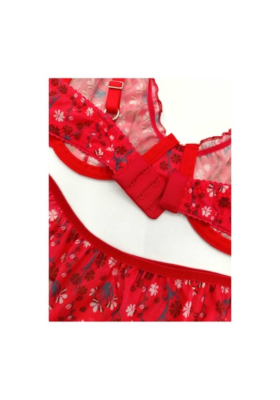 La Linaa Jasmin Kırmızı Çiçek Desenli Tanga Külotlu Sütyen Takım Kırmızı - 689426661 Kırmızı La Linaa Jasmin Kırmızı Çiçek Desenli Tanga Külotlu Sütyen Takım Kırmızı - 689426661 Kırmızı