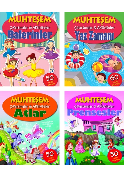 Muhteşem Çıkartmalar ve Aktiviteler Serisi 4 Kitap N11.3964