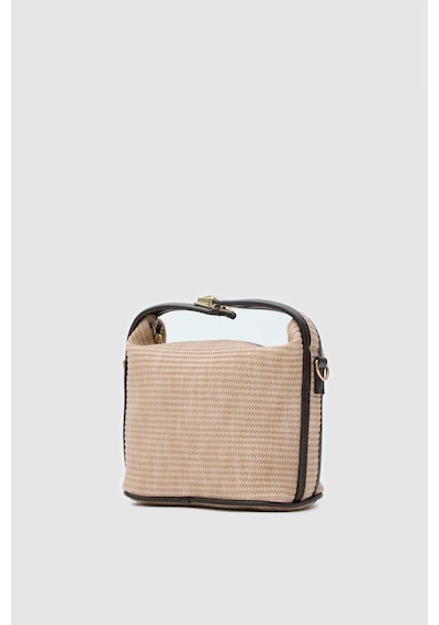 Shule Bags Hobo Hasır Çapraz Çanta Bej Bej