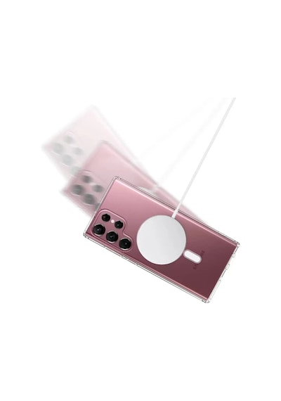 Samsung Uyumlu S23 Ultra Şeffaf Magsafe Kılıf Mtl Safe