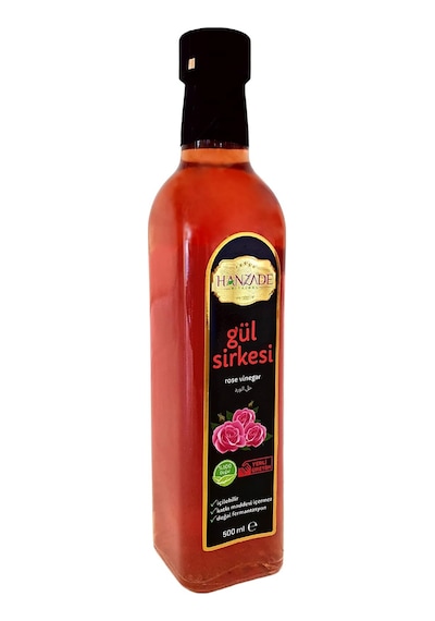 Gül Sirkesi 500 Ml X 3 Adet Doğal Fermantasyon İçilebilir Katkısız Cam Şişe