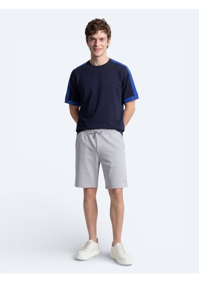 Kip Lacivert Düz T-shirt