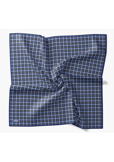 Silk Home Twill İpek Eşarp Ekose Morcivert Çok Renkli
