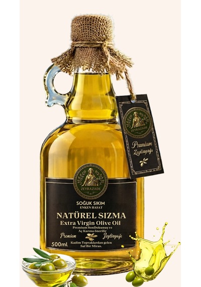 Zeyrazade Erken Hasat Soğuk Sıkım Natürel Sızma Zeytinyağı 500 ML