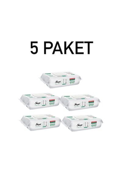 Sleepy Easy Clean Beyaz Sabun Islak Mendil 500 Yaprak 5 Paket Tekli