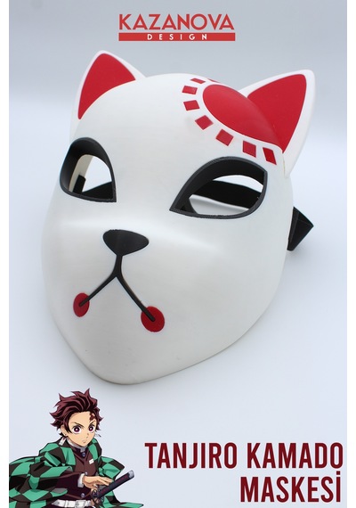 Kazanova Design Tanjiro Kamado Giyilebilir Maske Demon Slayer Anime Cosplay