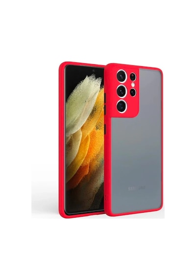 Sm Galaxy Uyumlu S21 Ultra Ultra Kamera Korumalı Premium Silikon Kılıf- 5775 Lacivert