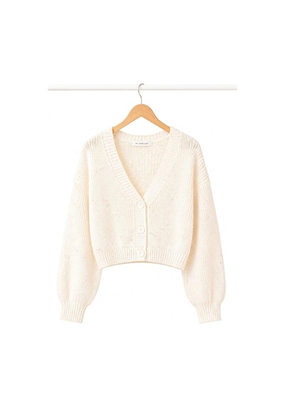 Flex Fashıon Kadın Trend Crop Popüler Örgülü Kısa Triko Hırka Ekru - 736030025 Ekru - 736030025 Ekru