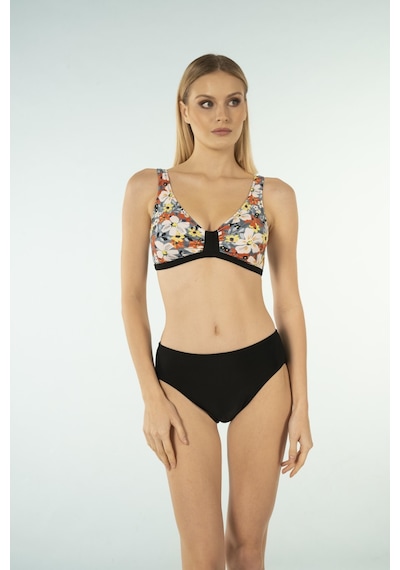 Estiva Desenli Luplu Toparlayıcı Bikini Takımı - Çiçek