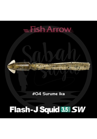 Fish Arrow Flash J Squid 9cm Sw 04 Surume Ika Silikon Kalamar 5 Adet