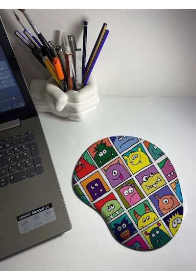 Crazy Monster 2 Baskılı Bilek Destekli Mouse Pad Mousepad