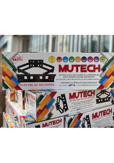 Mutech Çift Kollu Lcd-led-plazma Tv Ve Monitörler İçin 4hareketli Duvar Askı Aparatı