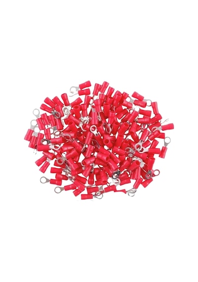 Tork Sulye Pabuç Kablo Ucu 0,5-1,5mm M3 Kırmızı Sıkmalı Yuvarlak Tip 100'lü Paket -1685