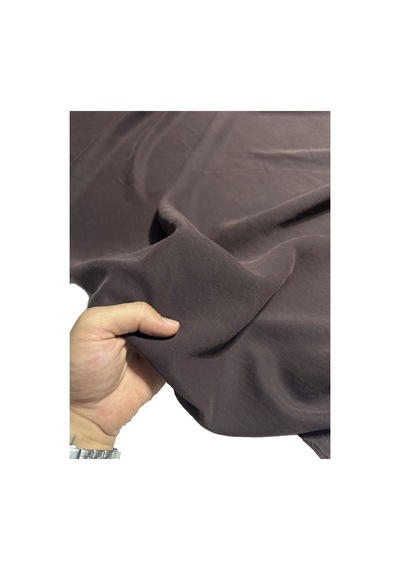 Premium Diagonel Tencel Cupro Kumaş En 120 Cm Yumuşak Ve Dökümlü Çikolata