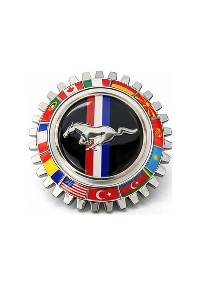 Tırtıl Arma Dekoratif Mustang Amerikan Spor Otomobil Duvar Dekoru 1 Adet