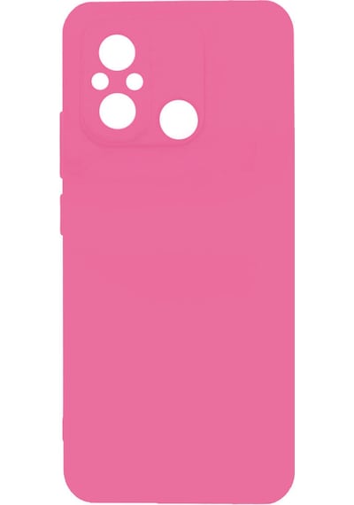 Noktaks - Redmi 12c Uyumlu - Kılıf Mat Soft Esnek Biye Silikon - T26384 - Pembe Pembe