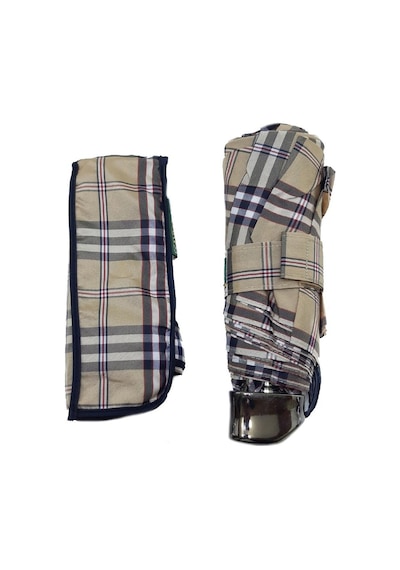 Baginn Snotline-april Mini Bayan Şemsiye Manuel Açılır-kapanır 90 Cm Çap Kapalı 20 Cm Cep Boy Vizon Ekose 001