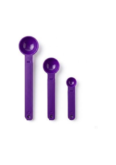 Deinhaus Ölçü Kaşıklı Paket Kilitleme Klipsi, 3'lü Set, Ergonomik Tasarım, Çok Amaçlı Mutfak Aparatı, Mor