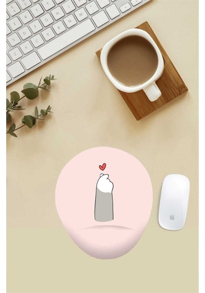Kalpli Pati Desenli Bilek Destekli Mouse Pad Mousepad