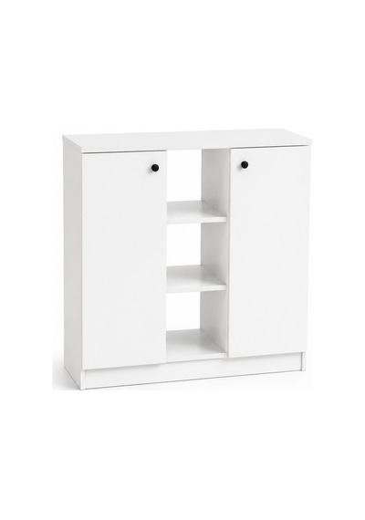 Çok Amaçlı Ayakkabılık Dolabı 89x90 Cm Beyaz Modern Portmanto Ayakkabı Dolabı Beyaz Beyaz