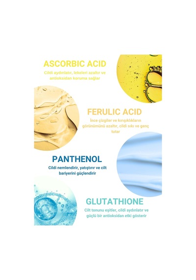 Lexroo The Vivia Leke Karşıtı Aydınlatıcı C Vitamini Serum Glutatyon,%20 Askorbik Asit,%5 Ferulik