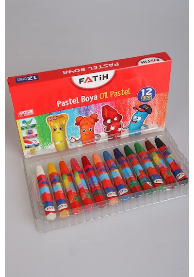Dekomus İle Orjınal Fatih 12 Renkli Pastel Boya