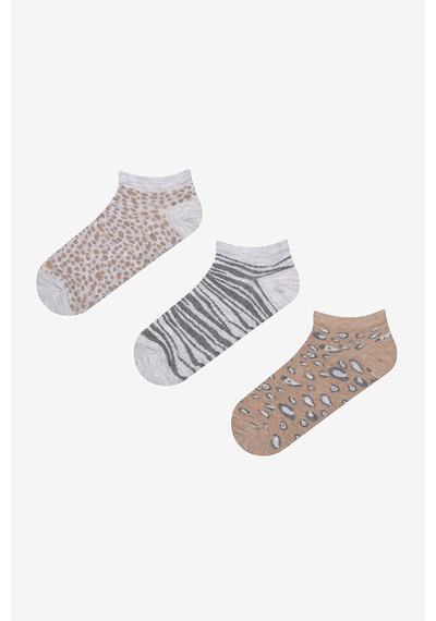 Penti Leopard 3lü Açık Kahverengi Patik Çorap Açık Kahverengi Açık Kahverengi