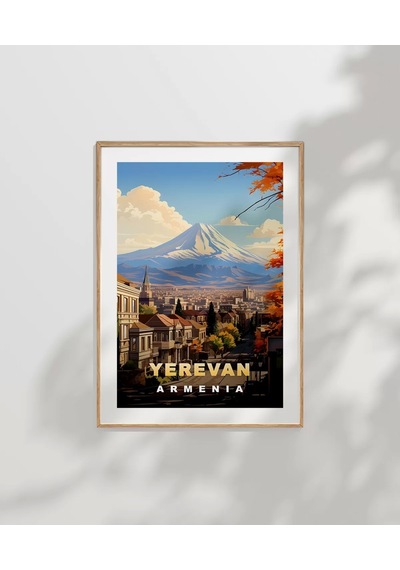 Çerçevesiz Poster Yerevan Ve Ararat Dağı Manzarası