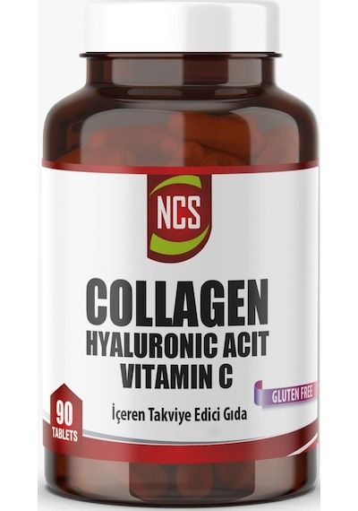 Kolajen Hyaluronıc Acid Vitamin C Gluten Free 90 Tablet - Hap Kutusu