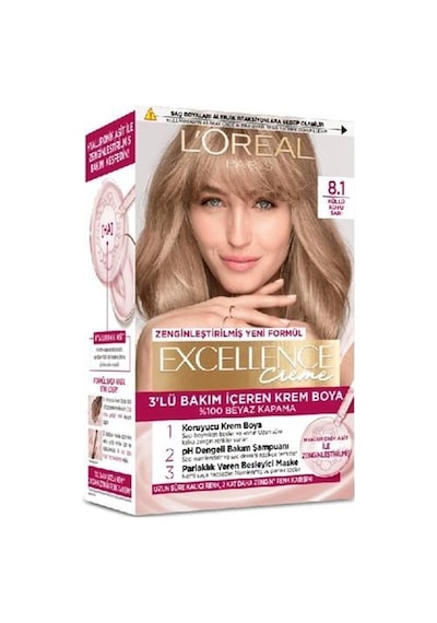 Loreal Excellence Boya 8-1 Küllü Koyu Sarı