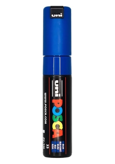 Posca 181351 - Posca Markör, Geniş Yuvarlak Uçlu, Mavi Tek Renk