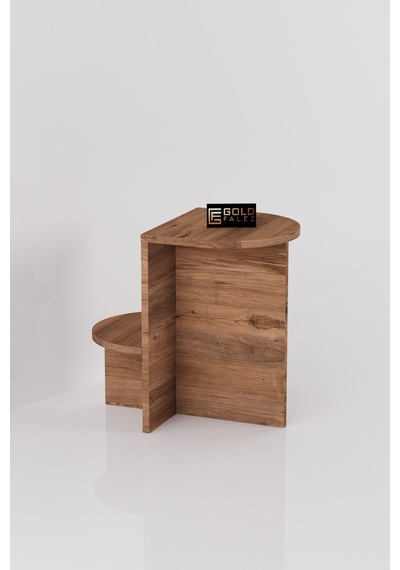Reyo Falez Yan Sehpa Çok Amaçlı Modern Tasarım Raflı Salon Koltuk Kenarı Sehpası Setro - 6020 Atlantik Çam