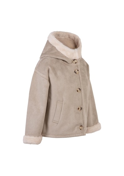 Civil Girls Süet 6-9 Yaş Mont - Kahverengi Taba