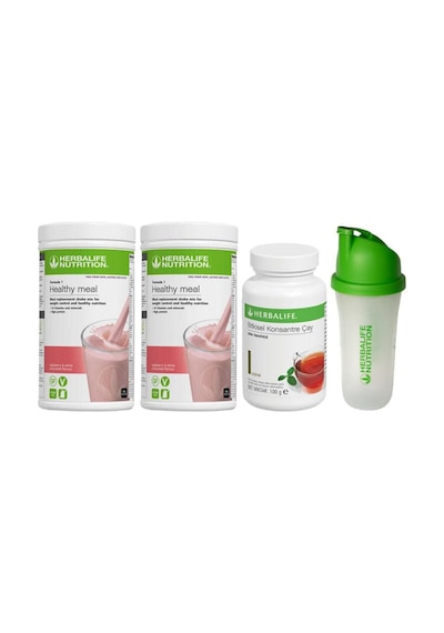 Herbalife Aylık Eko Set 2 Adet Shake Ahududu Aromalı 100 Gr Çay Ve Shaker