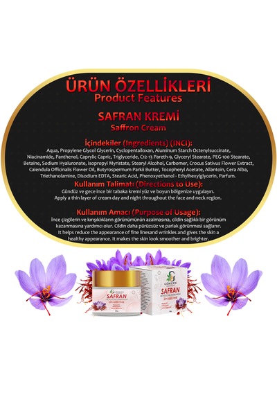 Gökçek Şifa Safran Bakım Kremi 50 G