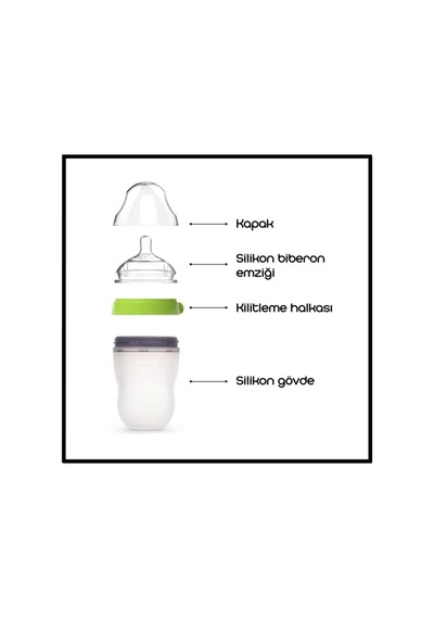 Antikolik Silikon Biberon 2'li 250ml Pembe - Orta Akışlı 3-6 Ay