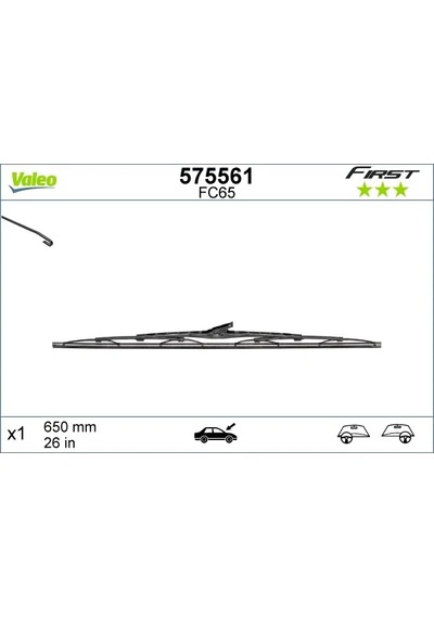 Silecek Süpürgesi - Fiat Ulysse, Scudo, Sedici - Valeo-575561