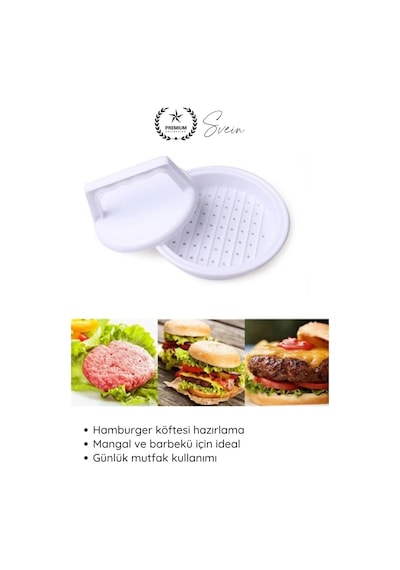 Kalıp Hamburger Köfte Presi Şekillendirici Kalıp Pratik Evde Burger Yapımı Kalıbı Aparatı Kolay Diğer