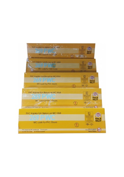 269 Pwc Pvc Kapılar İçin Banyo Ve Wc Kilidi 35 Mm 5 Adet