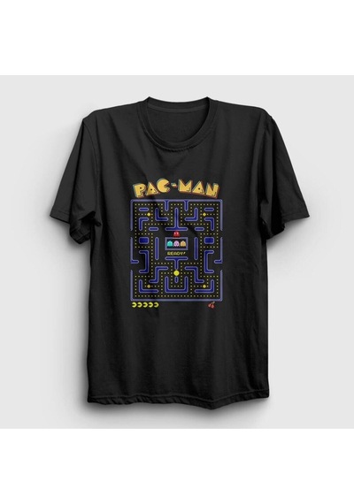 Noıssey Unisex Siyah Map Pac Man Pacman T-shirt 312030tt
