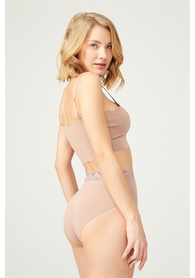 Cottonhill Basic Yüksek Bel Lazer Kesim Bikini Külot 5'li Paket - 2 Model1 Çok Renkli