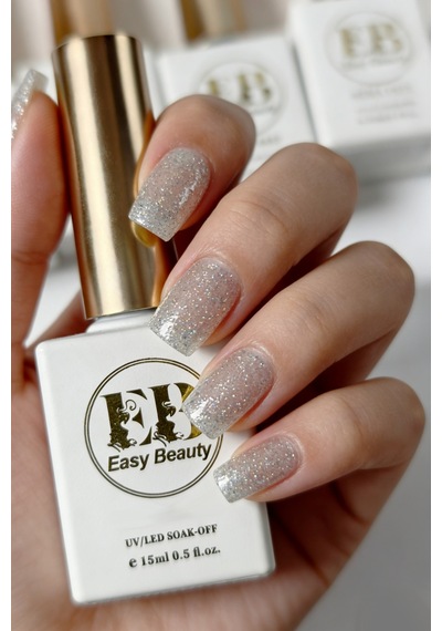 Gümüş Rengi Simli Kalıcı Oje - Nail Art Oje - Tpo İçermez - Glıtter Gel Polısh G2 57-g2