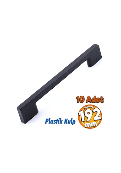 Lexroo 10 Adet Plastik Kulp Köprü Mobilya Mutfak Dolabı Çekmece Dolap Kulpları Kapak Kulpu Siyah