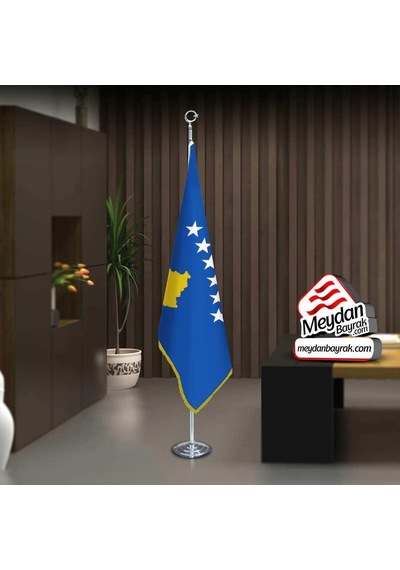 Kosova Cumhuriyeti Bayrak -ofis -makam-toplantı Odaları -direkli -saçaklı Makam Bayrağı 1