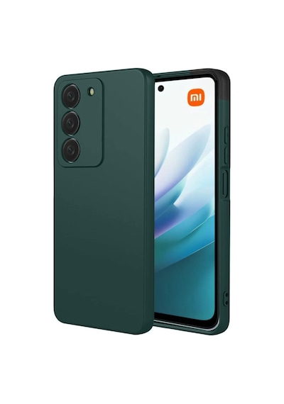 Xiaomi Redmi 15 4g Kılıf Biye Yumuşak Silikon Case Koyu Yeşil