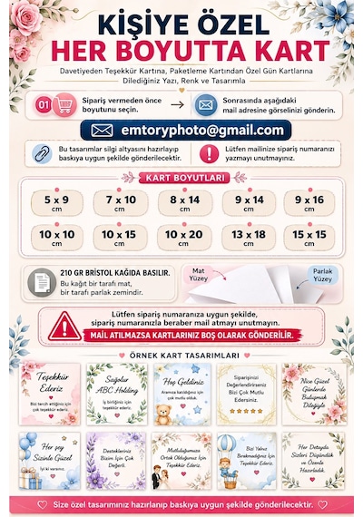 Yapay Zeka'da Yap Biz Basalım Kişiye Özel Kart - Teşekkür Kartı - Davetiye - Paketleme Kartı